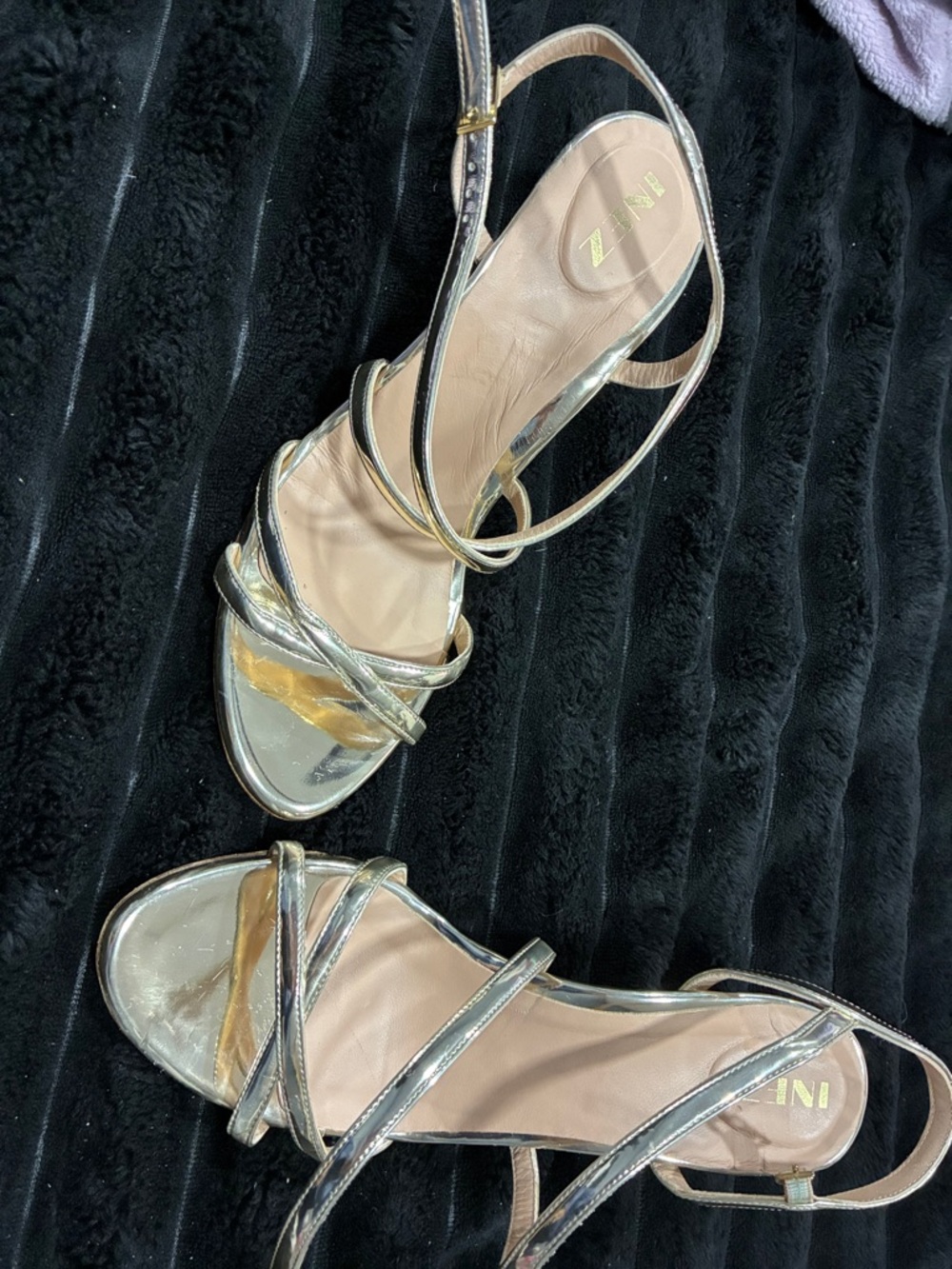 Ina Metallic Gold Strappy Sandal